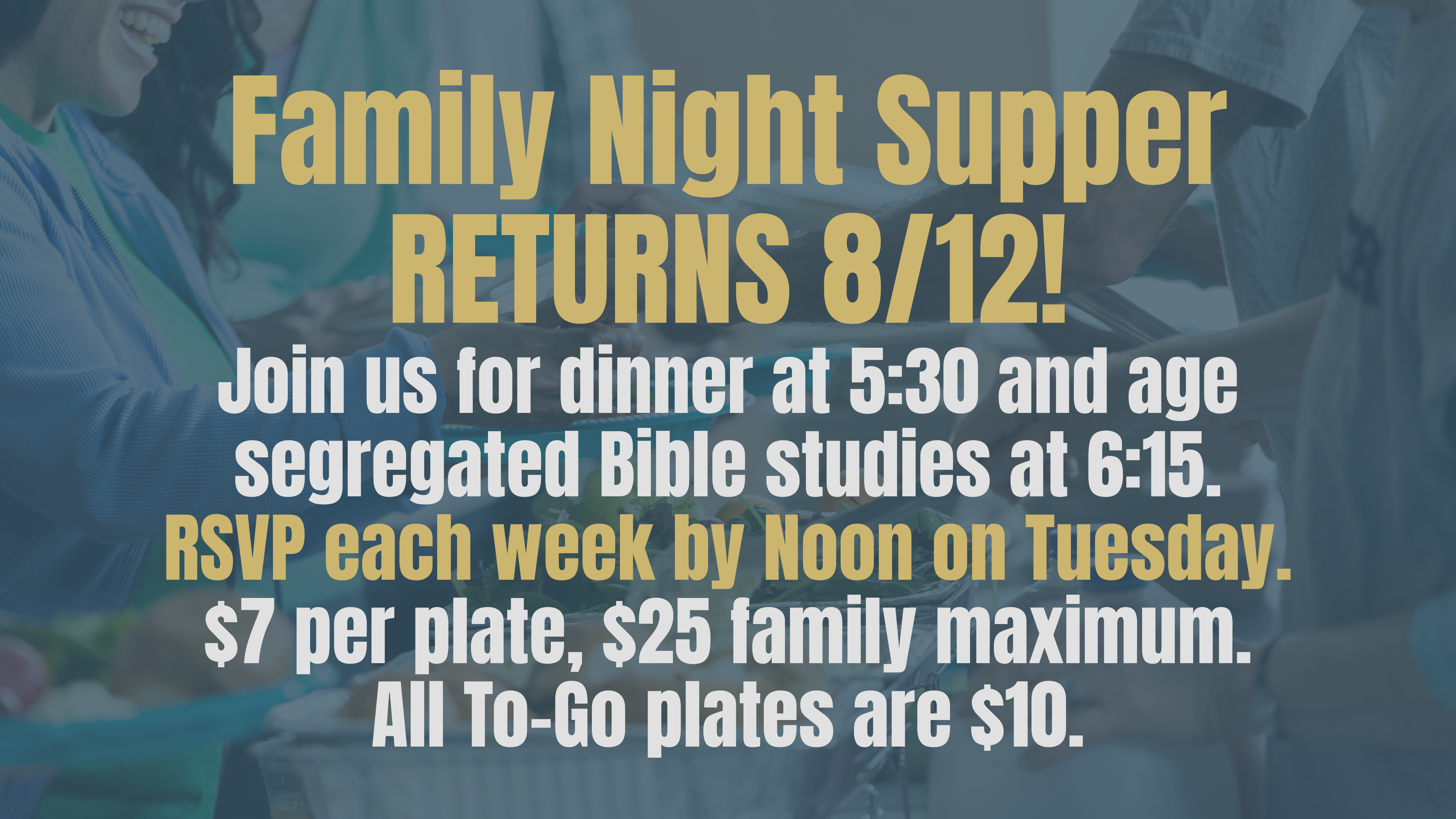 Family Night Supper Returns!
