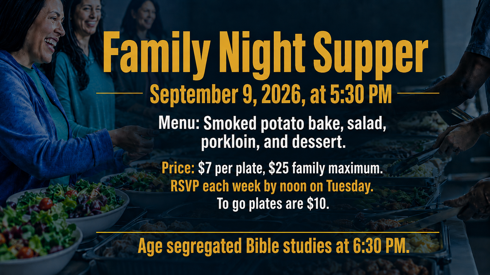 Family Night Supper and Bible Study