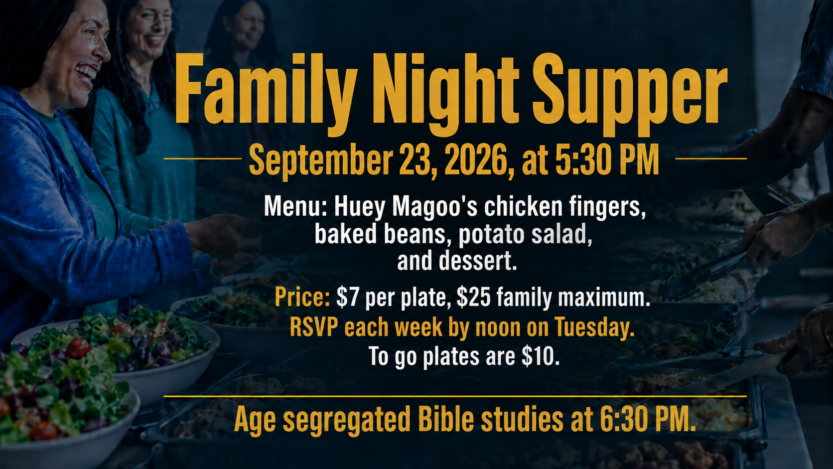 Family Night Supper and Bible Study